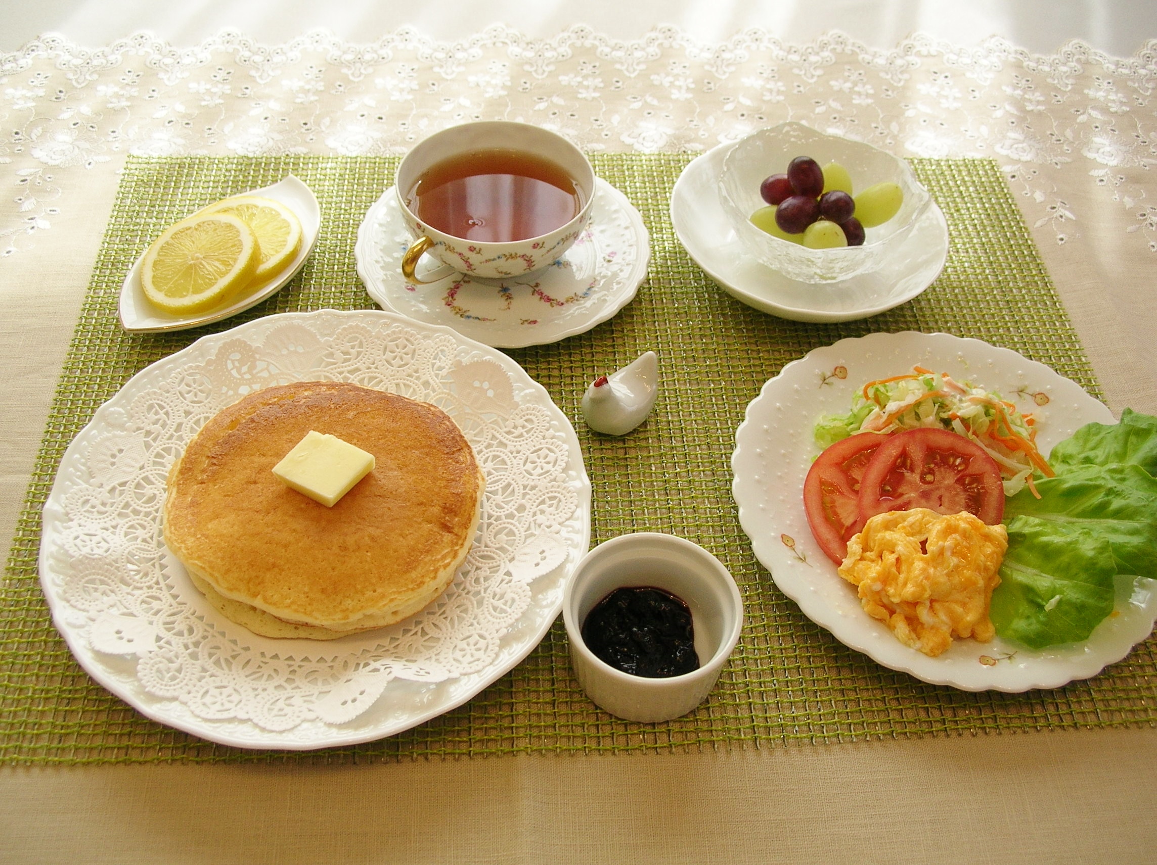 ホットケーキ 朝食 石川クリニック